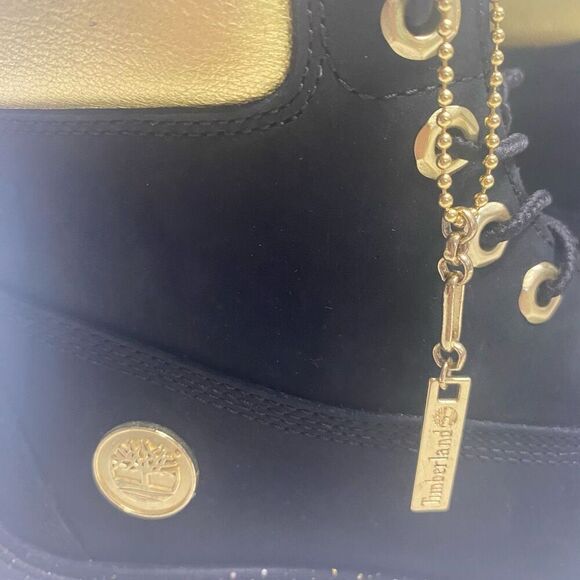 TIMBERLAND Women’s Rebolt  Boot Black Gold Size 6‎ Nubuck Suede Leather Lace Up - Picture 12 of 14